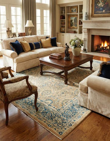 10' x 13' 6 Hand Knotted Peshawar Ziegler Rug