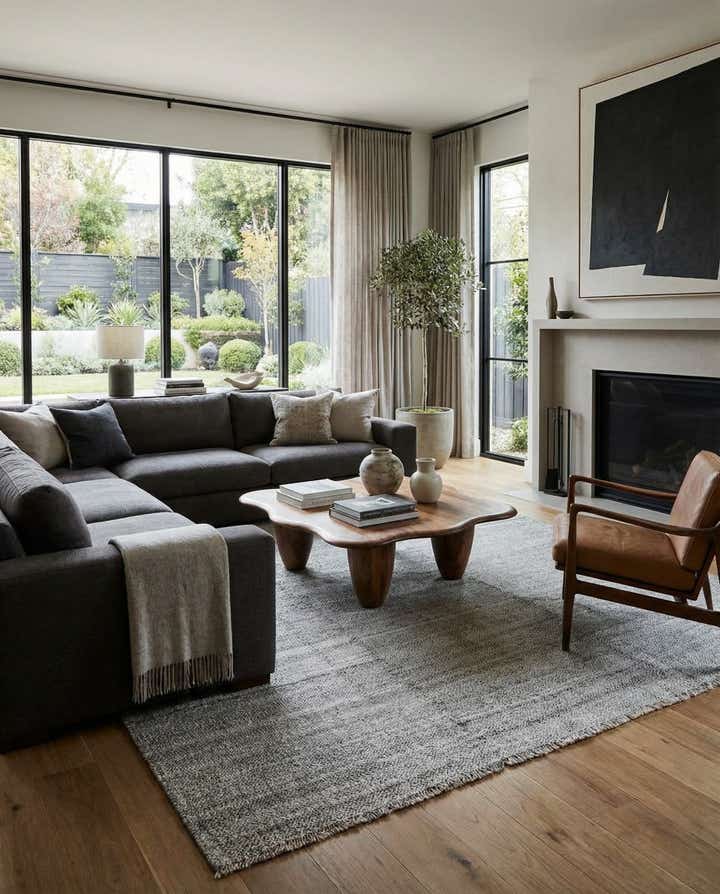 9' x 11' 7 Hand Woven Kilim Modern Wool Rug