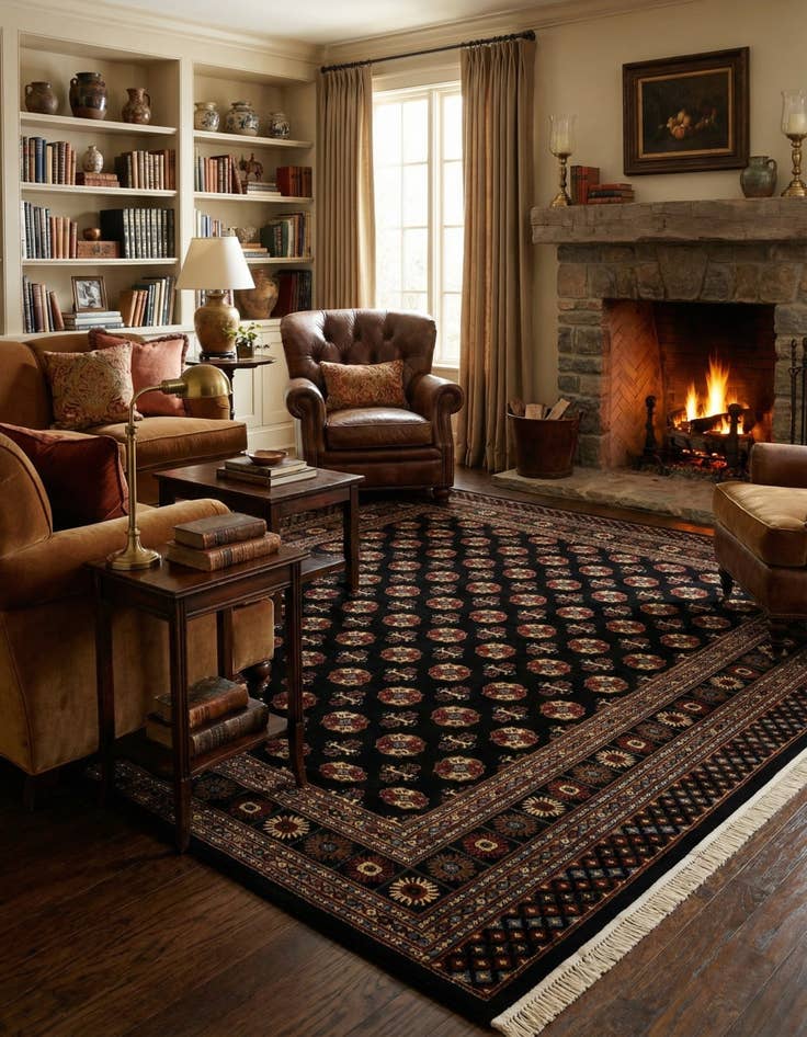 Detail image of 10' x 10' Bokhara Square Rug