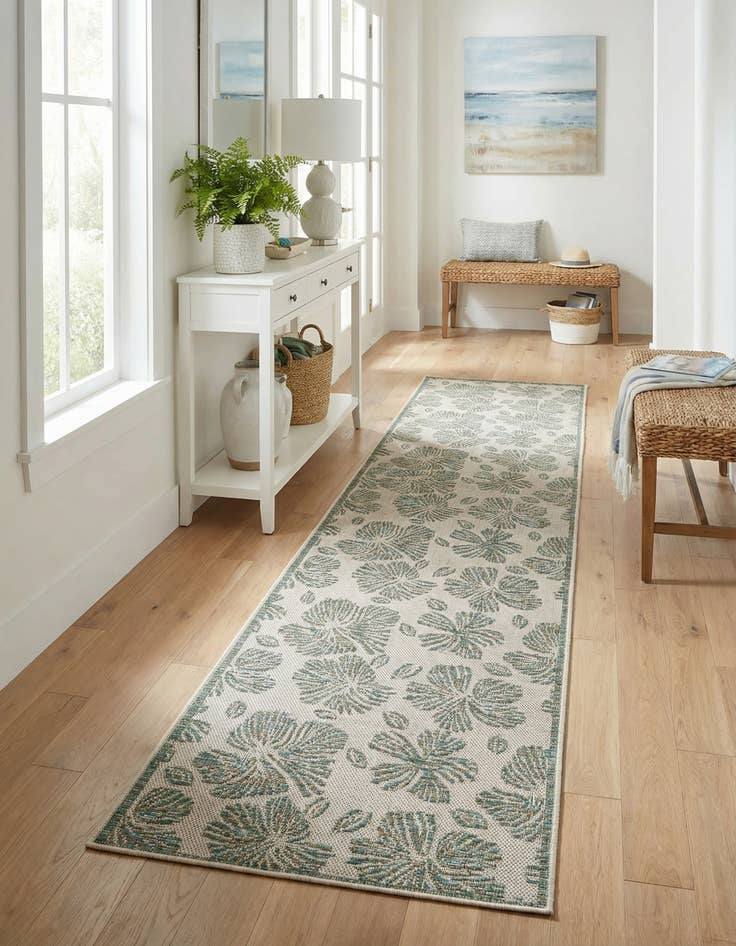 Detail image of  2' 7 x 10'  Washable Baja Indoor / Outdoor Runner Rug