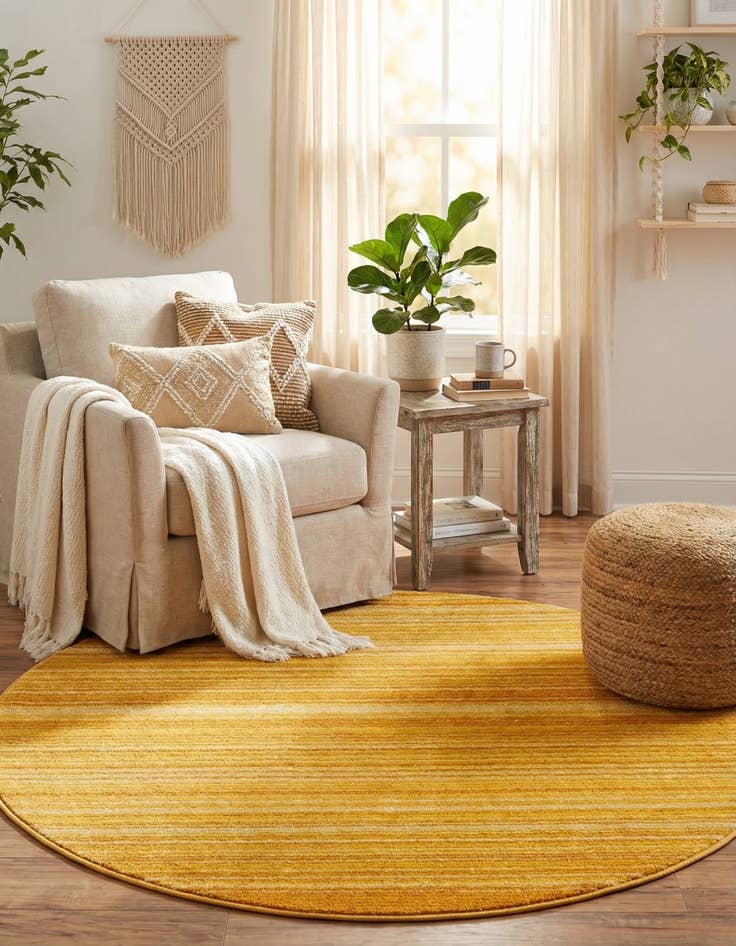 Detail image of 5' 3 x 5' 3 Gemstone Round Rug