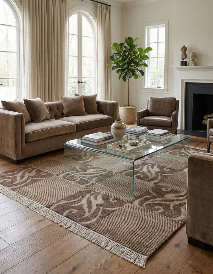 Detail image of 5' 1 x 6' 7  Hand Knotted Darya Wool Rug