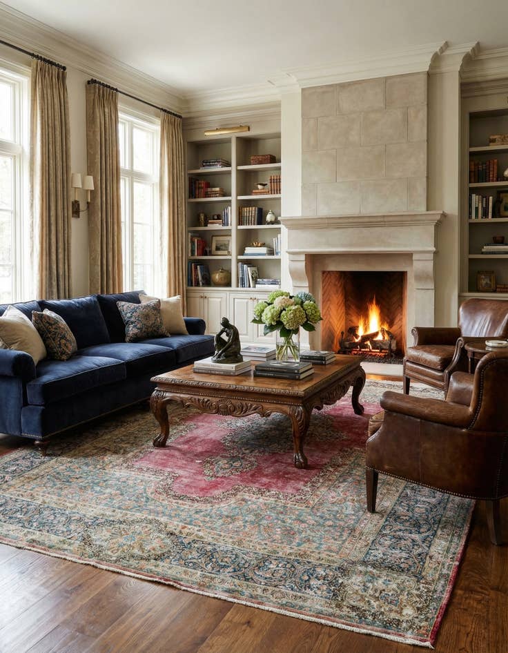 Detail image of 9' 4 x 13' 4  Hand Knotted Ultra Vintage Persian Wool Rug