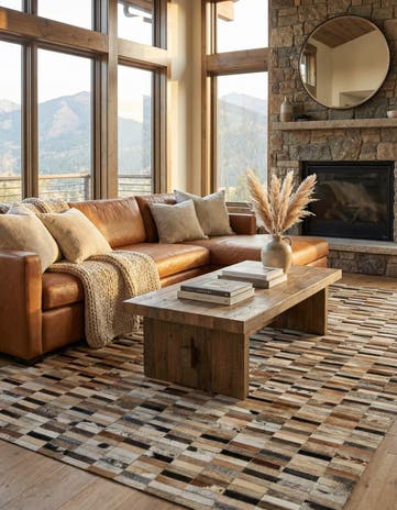 5' x 7' 11 Cowhide - Patchwork Rug
