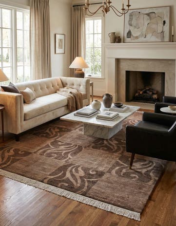 6' 8 x 9' 9 Hand Knotted Darya Wool Rug