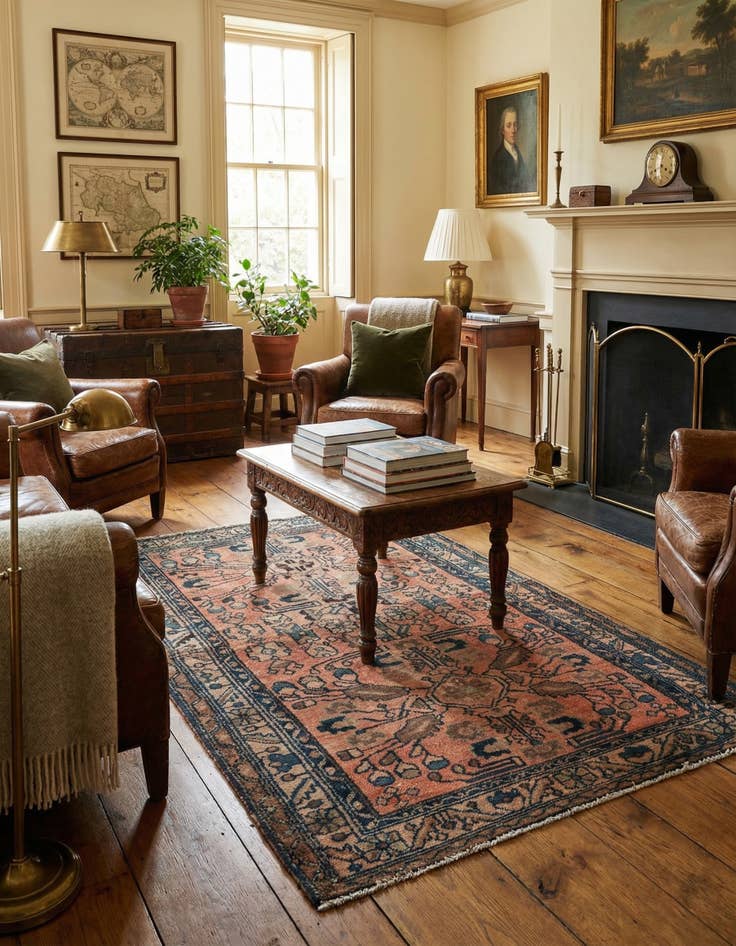 Detail image of 3' 9 x 6' 5  Hand Knotted Ultra Vintage Persian Wool Rug