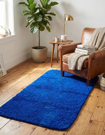 2' 10 x 5' 10 Hand Knotted Moroccan Wool Runner Rug