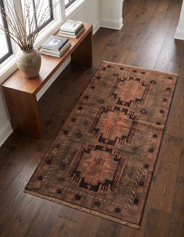 3' 7 x 6' 9 Hand Knotted Ultra Vintage Persian Wool Rug