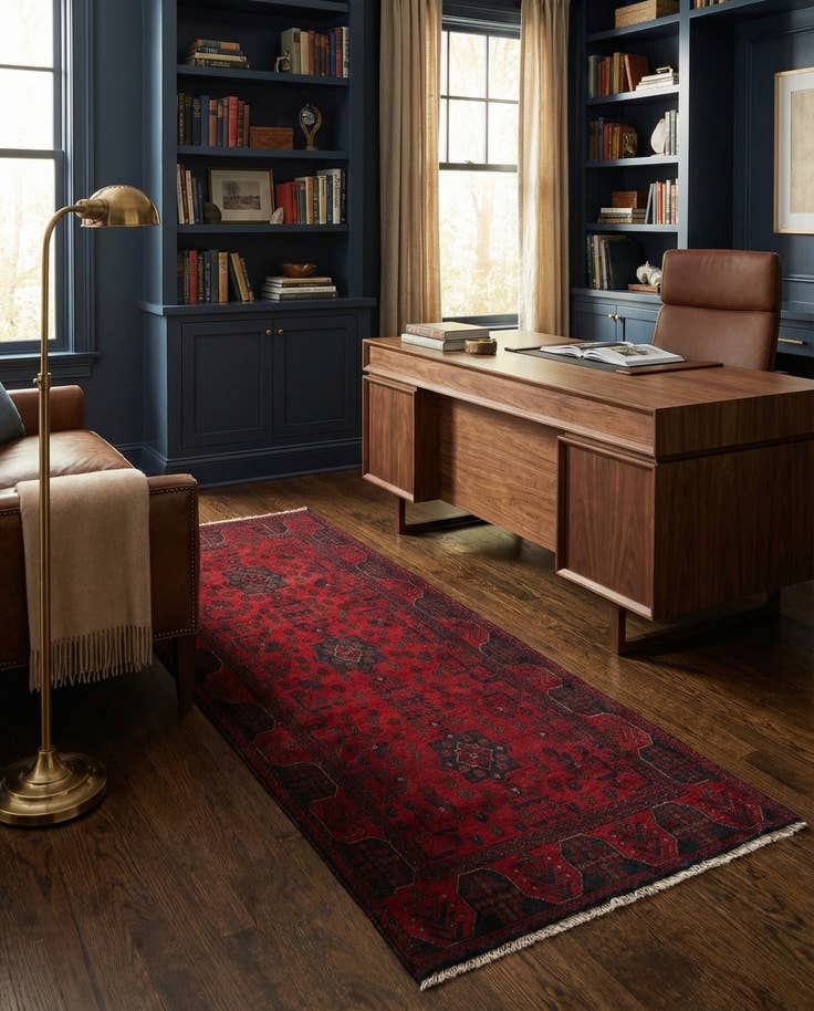 Detail image of 2' 10 x 6' 2 Hand Knotted Khal Mohammadi Wool Runner Rug