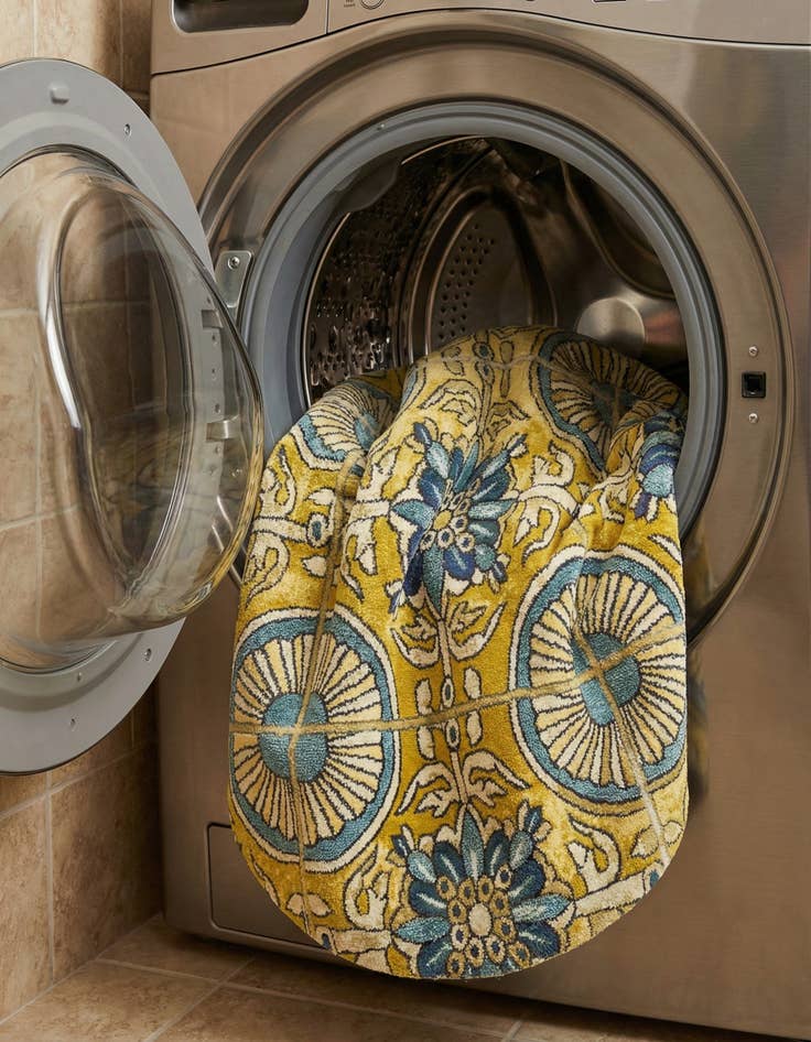 Detail image of  8' x 8'  Washable Hyacinth Round Rug