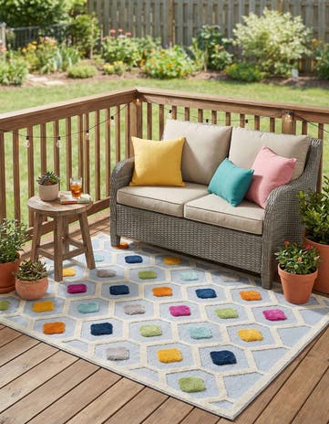 5' 3 x 8' Easy-Clean Aruba Indoor / Outdoor Rug
