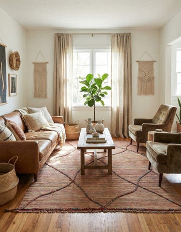 5' 6 x 7' 4 Hand Knotted Moroccan Wool Rug