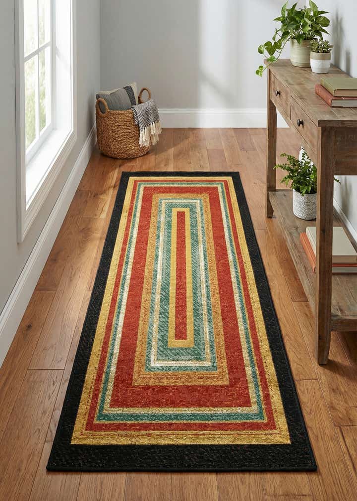 2' x 5' Easy-Clean Modern Indoor / Outdoor Runner Rug