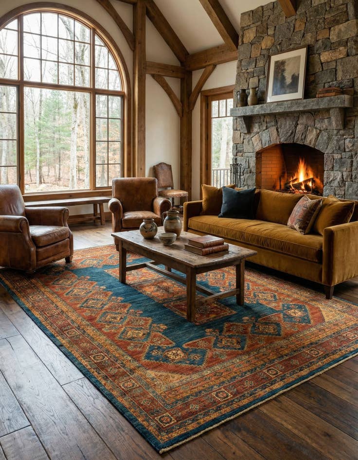 Detail image of 5' 8 x 8' 3 Luribaft Wool Rug