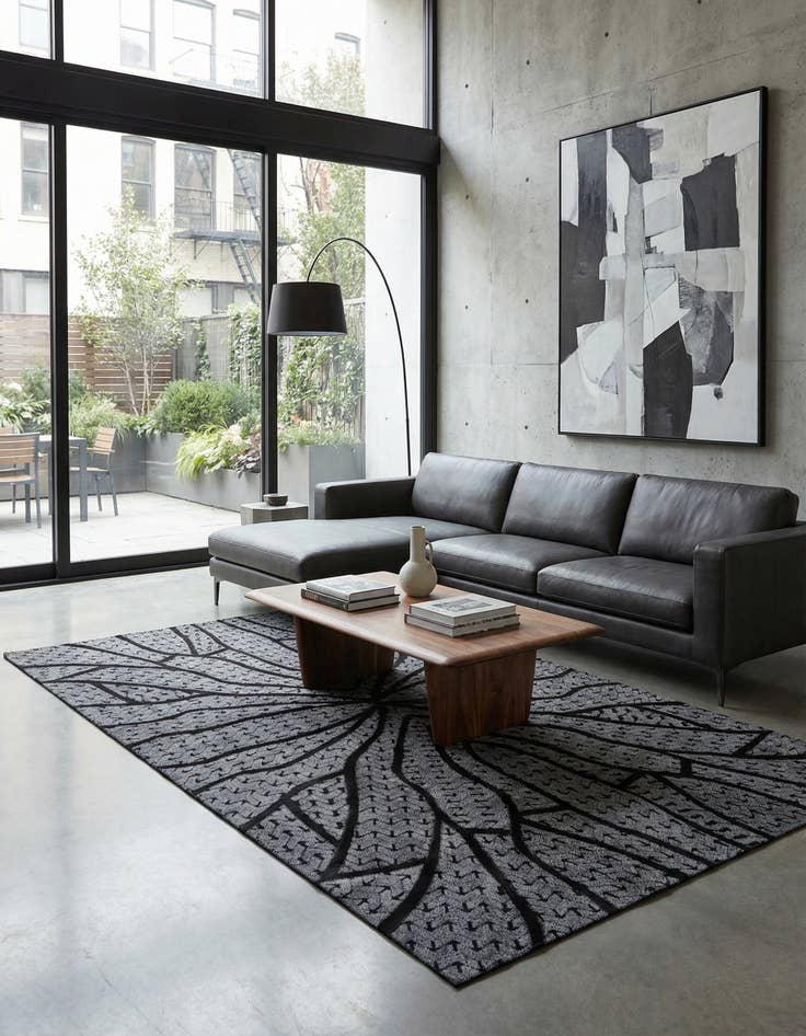 Detail image of 5' 2 x 8' 1 Cowhide - Patchwork Rug