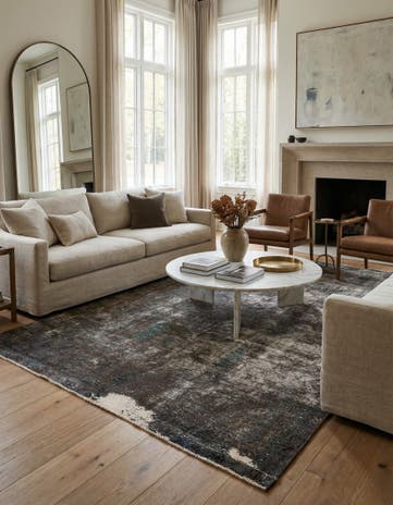 4' 9 x 8' 1 Hand Knotted Ultra Vintage Persian Wool Rug