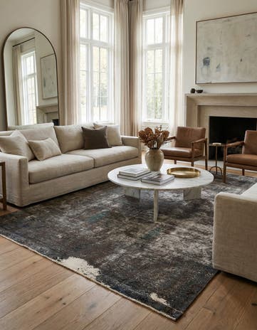 4' 9 x 8' 1 Hand Knotted Ultra Vintage Persian Wool Rug