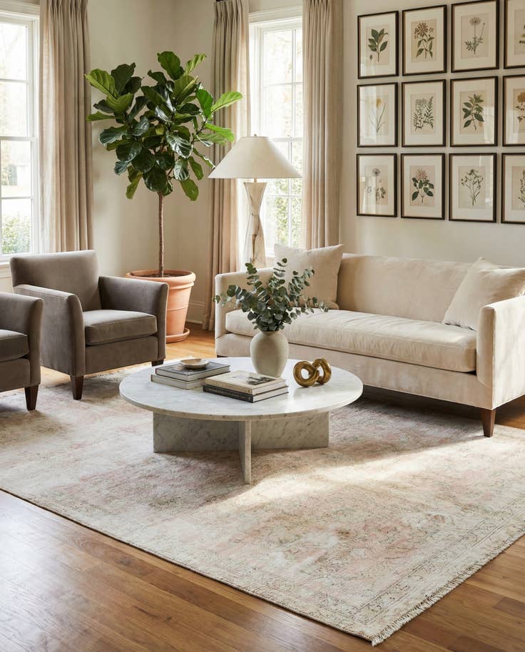 Detail image of 6' 1 x 9' 6 Hand Knotted Ultra Vintage Persian Wool Rug