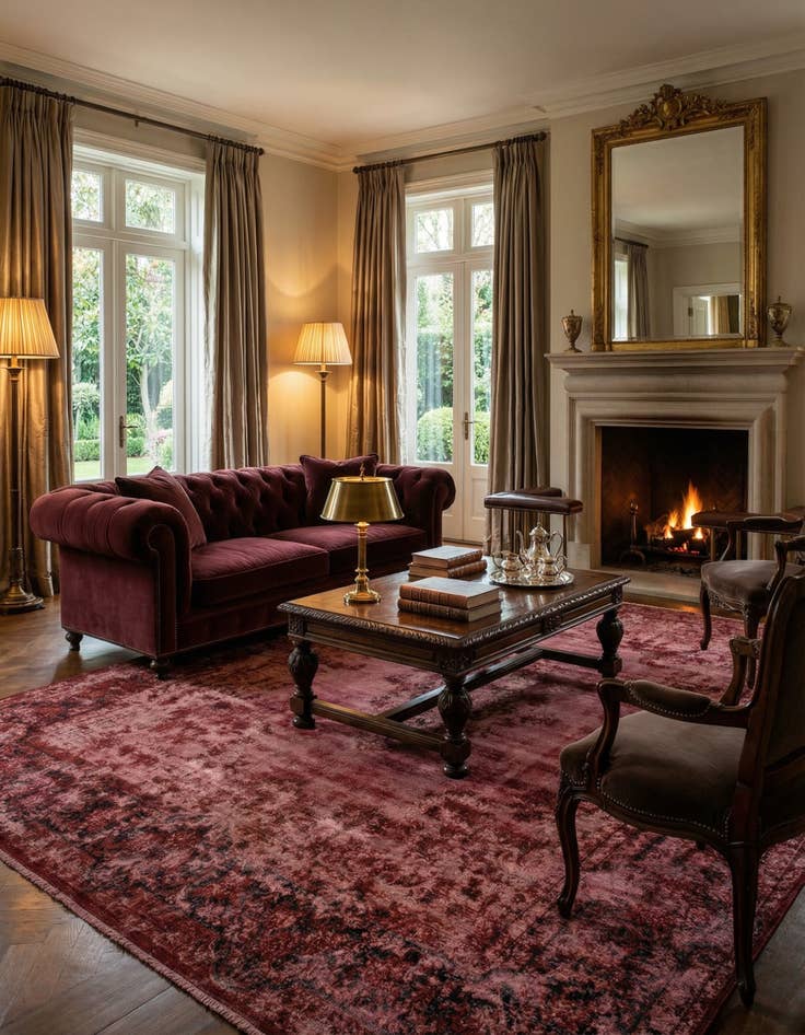 Detail image of 9' 9 x 13' 1 Vintage Royal Wool Rug