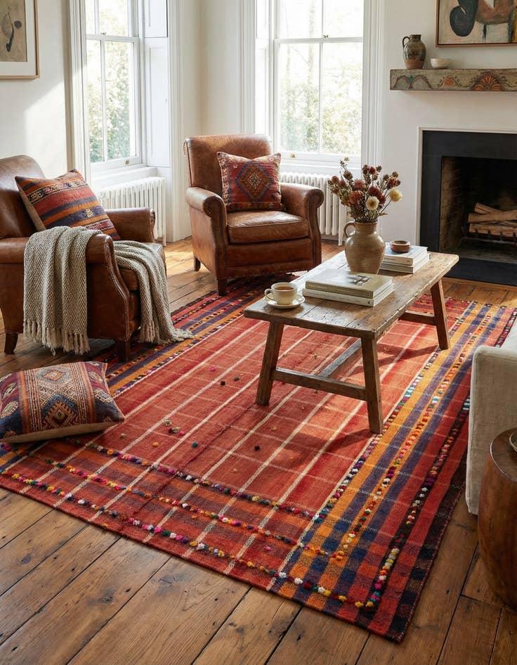 Detail image of 5' 4 x 7' 5 Jajim Rug