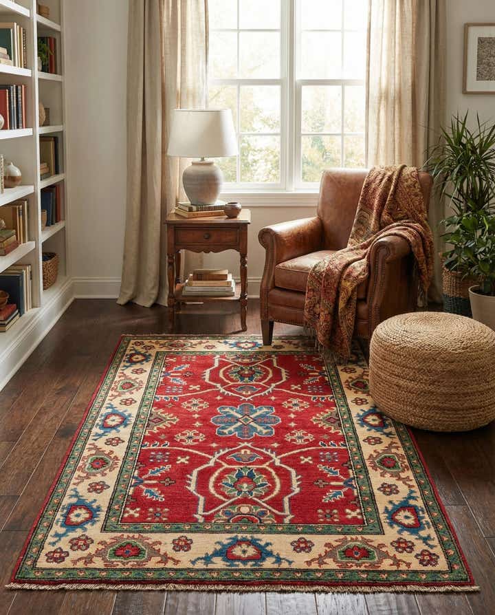 3' 3 x 5' Hand Knotted Kazak Rug
