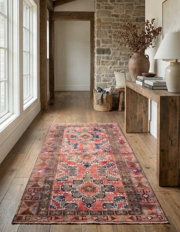 3' 6 x 6' 9 Hand Knotted Ultra Vintage Persian Wool Rug