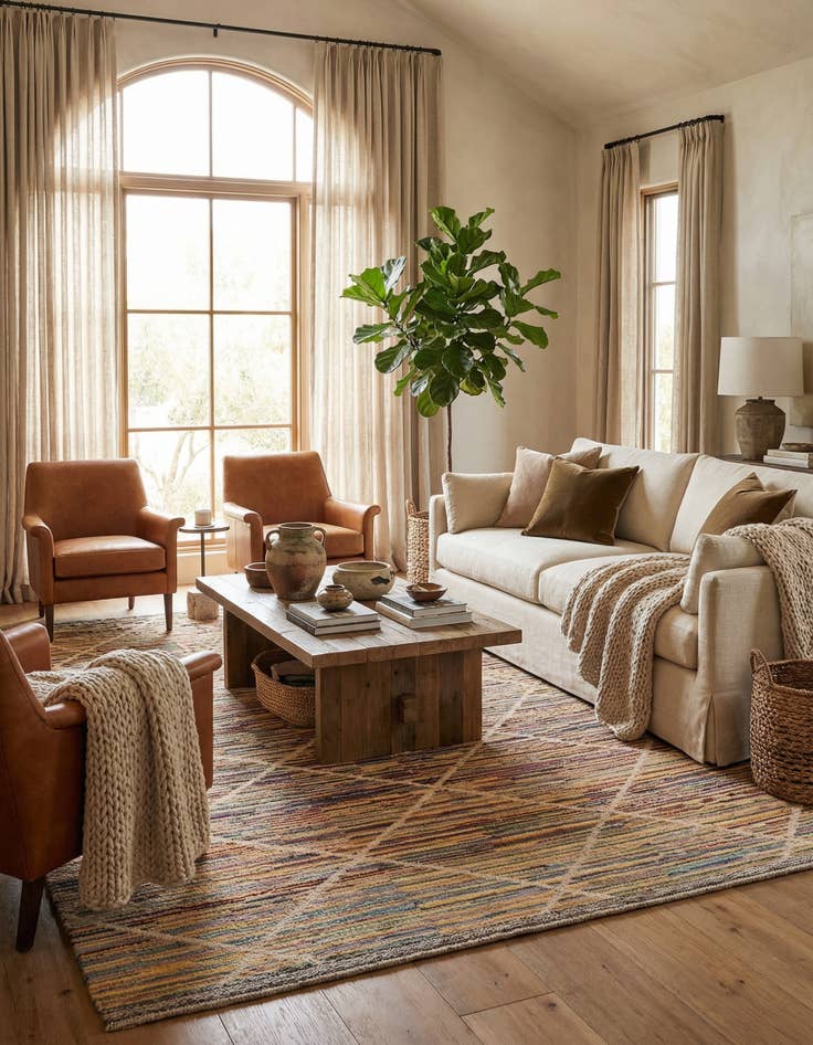 Detail image of 8' 3 x 10' 2  Hand Knotted Moroccan Wool Rug