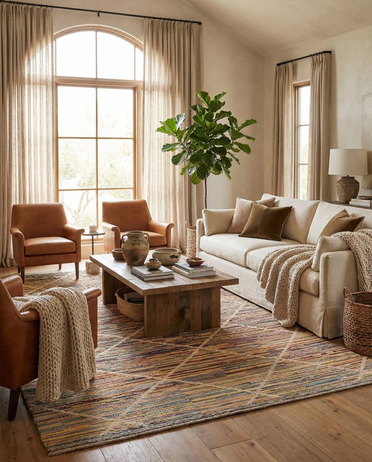 Detail image of 8' 3 x 10' 2 Hand Knotted Moroccan Wool Rug