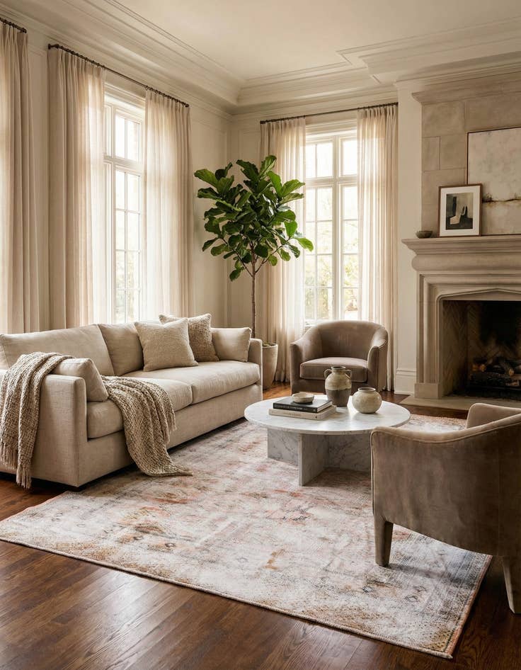 Detail image of 6' 2 x 9' 1  Hand Knotted Ultra Vintage Persian Wool Rug