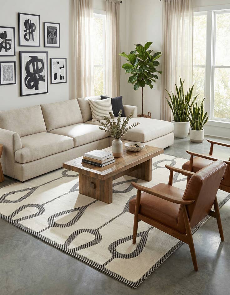 Detail image of  10' x 10' Prismatic Square Rug