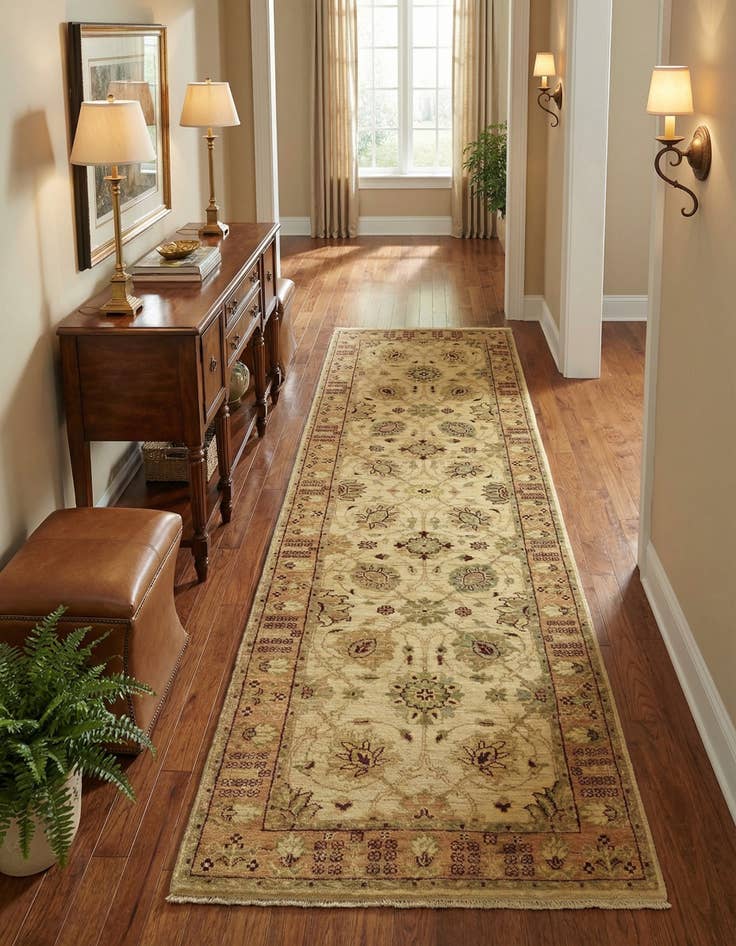 Detail image of 2' 9 x 9' 6  Hand Knotted Peshawar Ziegler Runner Rug