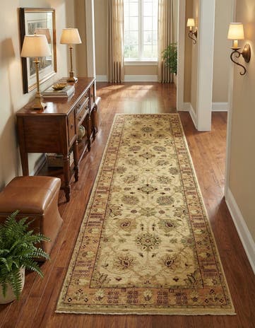 2' 9 x 9' 6 Hand Knotted Peshawar Ziegler Runner Rug