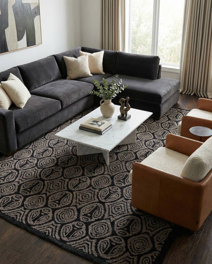 Detail image of 8' 1 x 10' 1 Hand Knotted Darya Wool Rug