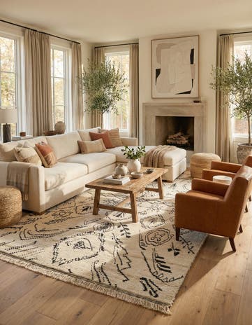 7' 10 x 10' 7 Hand Knotted Moroccan Wool Rug