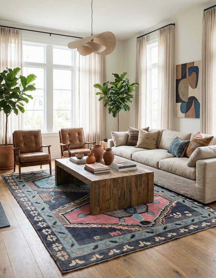 Detail image of 8' x 10' 3  Hand Knotted Moroccan Wool Rug