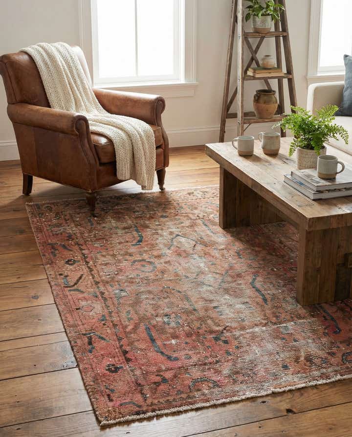 3' 6 x 4' 7 Hand Knotted Ultra Vintage Persian Wool Rug