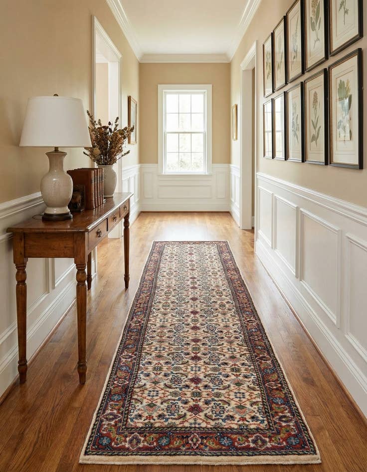 Detail image of 2' 5 x 11' 3  Hand Knotted Bidjar Wool Runner Rug