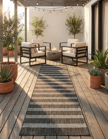 2' 7 x 13' Easy-Clean Jill Zarin Anguilla Indoor / Outdoor Runner Rug