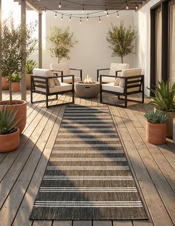 2' 7 x 13' Easy-Clean Jill Zarin Anguilla Indoor / Outdoor Runner Rug