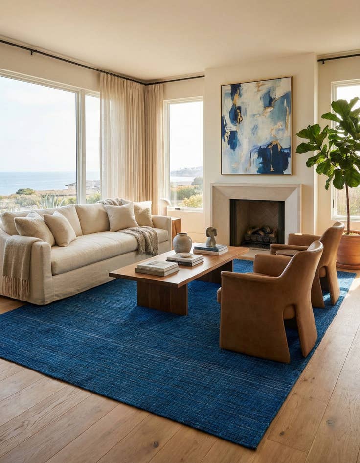 Detail image of 7' 10 x 10'  Hand Knotted Darya Wool Rug