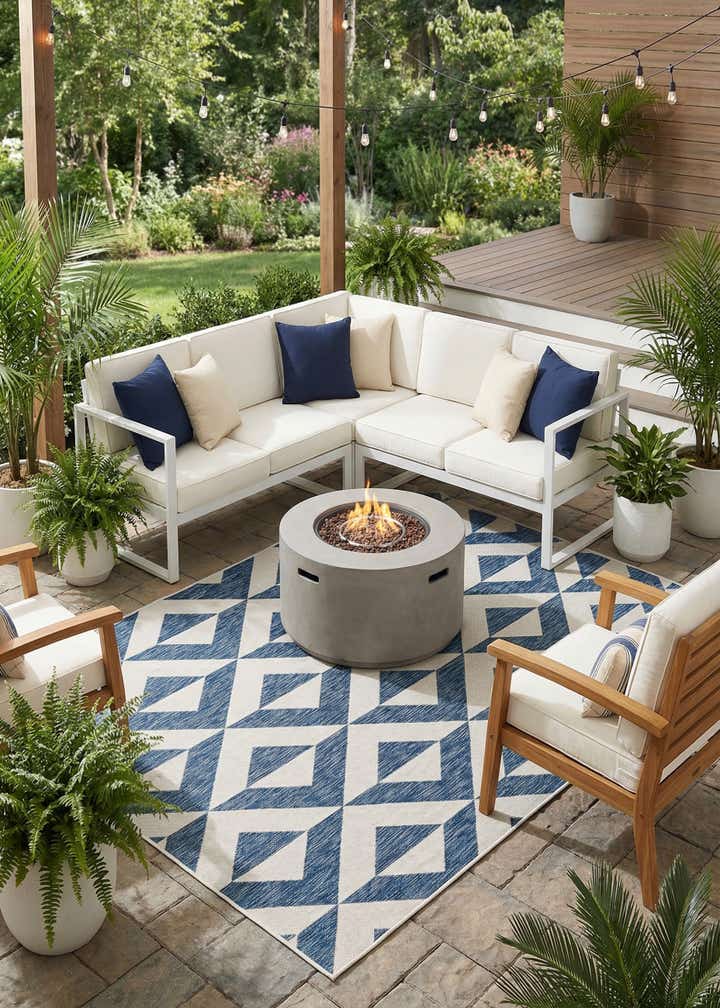 6' x 9' Easy-Clean Jill Zarin Napa Indoor / Outdoor Rug