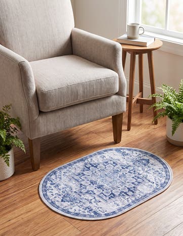 2' x 3' Washable Francesca Oval Rug