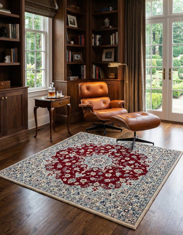 Detail image of  3' 3 x 3' 5 Nain Square Rug