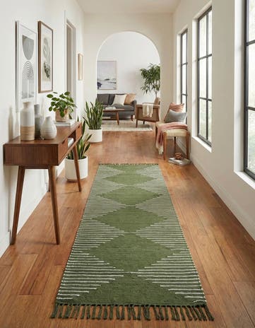 2' 11 x 16' 1 Hand Woven Chindi Cotton Runner Rug