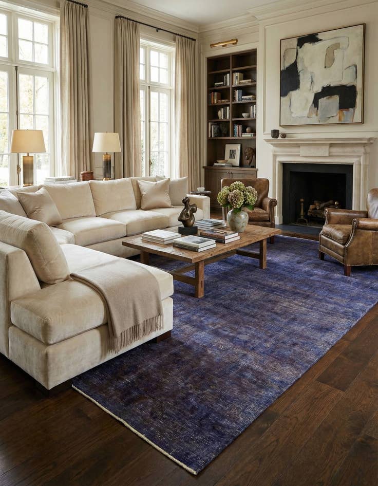 Detail image of 6' 6 x 11' 3  Hand Knotted Ultra Vintage Persian Wool Rug