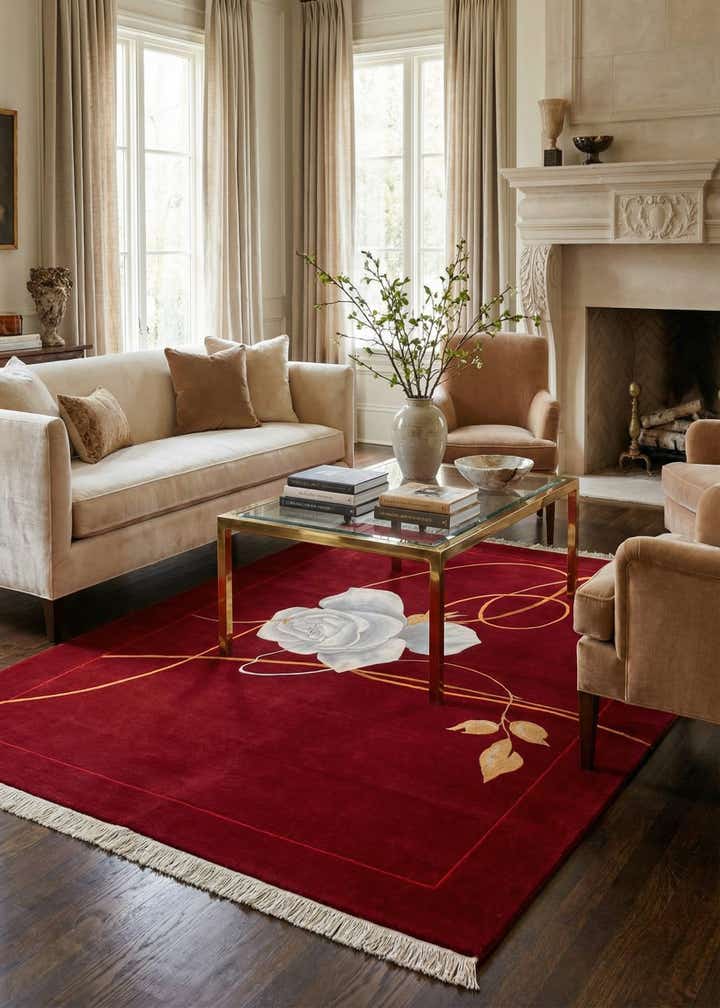 5' 7 x 7' 10 Hand Knotted Darya Wool Rug