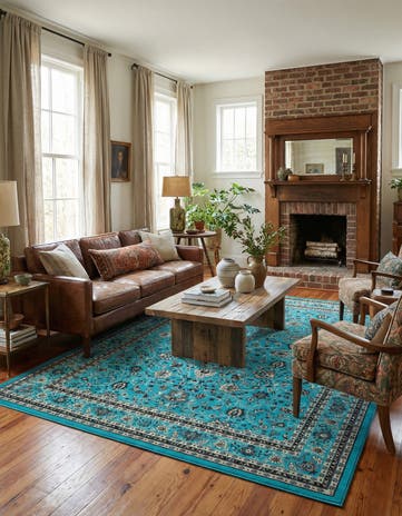 10' x 13' Kashan Design Rug
