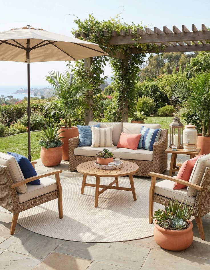 Detail image of 10' x 10'  Washable Sabrina Soto Indoor / Outdoor Round Rug