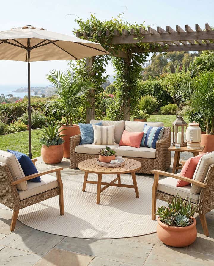 10' x 10' Easy-Clean Sabrina Soto Indoor / Outdoor Round Rug