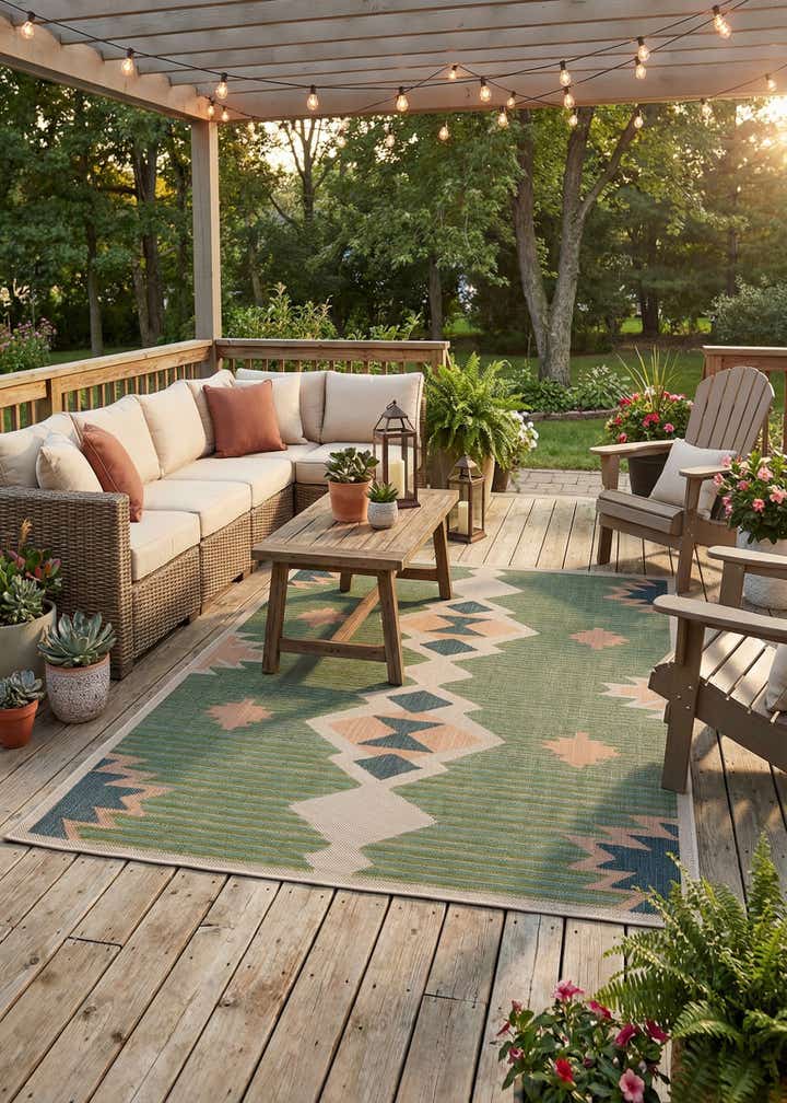 7' 10 x 10' Easy-Clean Baja Indoor / Outdoor Rug
